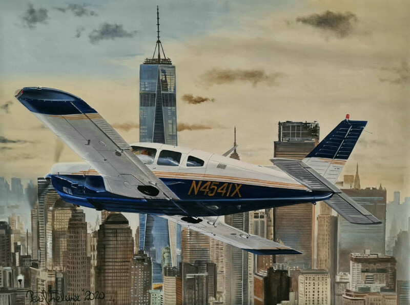 Piper Arrow does the Hudson River Flypast