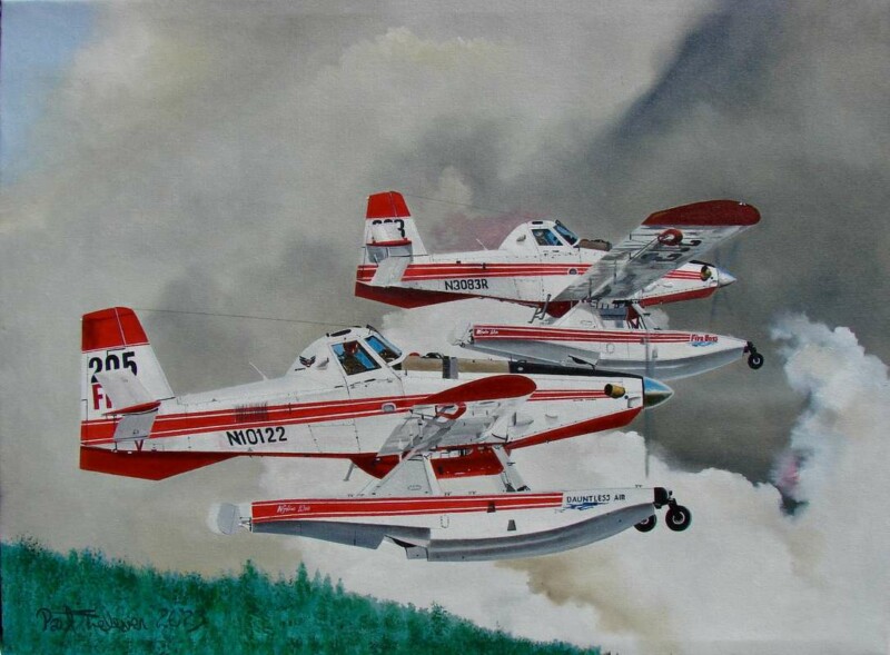 Air Tractor Fire Boss Fine Art by Paul Treleven